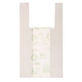 Scatola 500 Shoppers bianchi MINI 15mic 22x40CM 6,5+6,5cm Mater-Bi
