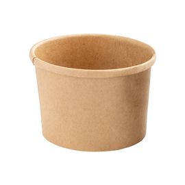 25 Bowl per zuppe monouso 360ml in cartoncino avana Signor Bio