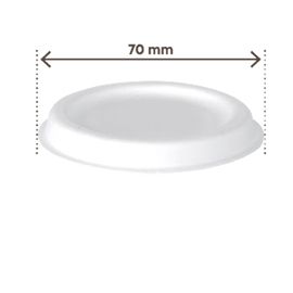 100 Coperchi per coppetta porta salse monouso 60ml bianco Signor Bio (Delist