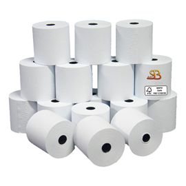 Blister 10 rotoli RC carta pura cellulosa 57,5mm x 20mt D50mm