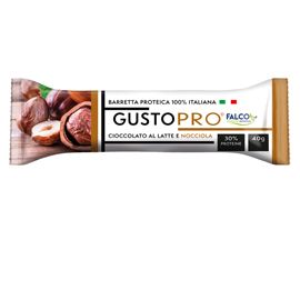 Barretta proteica GustoPro 40gr cioccolato al latte e nocciola Falco
