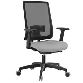 Poltrona semidirezionale X-Pro Grigio c/ braccioli regolabili