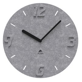 Orologio da parete PET effetto 3D D30cm grigio Alba