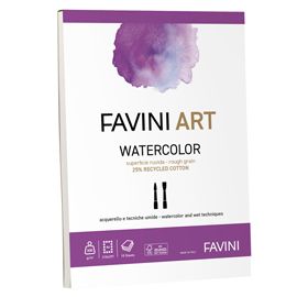 Blocco collato Watercolor Favini Art 10fg 300gr A5