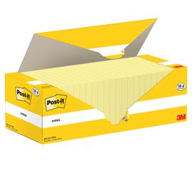 Cf. 18+6pz blocco 100fg.Post-it® Notes 76x76mm 654-CY-VP24 giallo Canary