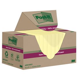 Cf. 12pz blocco 70fg Post-it®SuperSticky Green 47,6x47x6mm 622R-SSCY giallo