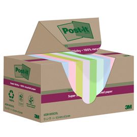 Cf 12pz blocco 70fg Post-it®SuperSticky Green 47,6x47x6mm 622R-SS12COL pastello