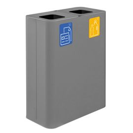 Gettacarte da interno Pure in acciaio grigio Stilcasa