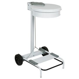 Carrello portasacco in acciaio verniciato bianco 110L Stilcasa