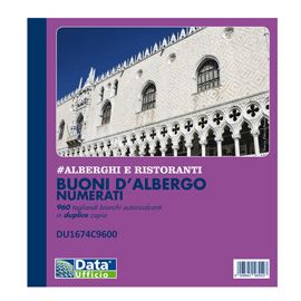 Blocco 960 tagliandi bianchi auto ricalcanti numerati (10 tgl.pagData Ufficio