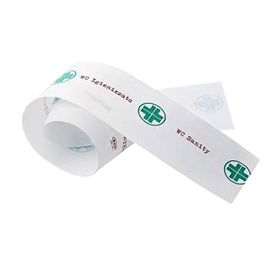 Conf 1000 Strisce garanzia per WC carta bianco/verde Leone