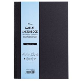 Sketchbook Duo Layflat 60 pag. A4 nero MUSA