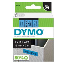 NASTRO DYMO TIPO D1 (12MMX7M NERO/BLU 450160