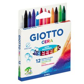 ASTUCCIO 12 PASTELLI CERA 90mm D 8.5mmGIOTTO