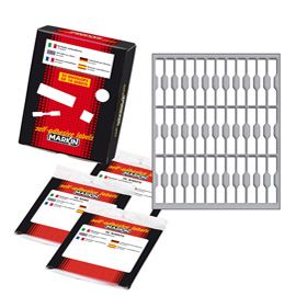 Etichetta adesiva bianca 46x8mm (10fogli x 36etichette a fascetta Markin