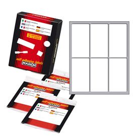 Etichetta adesiva bianca 70x37mm (10fogli x 6etichette Markin