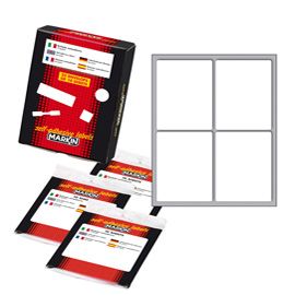 Etichetta adesiva bianca 70x56mm (10fogli x 4etichette Markin