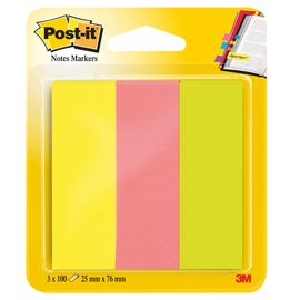 SEGNAPAGINA Post-it® 671-3 (300FG 3COLORI INDEX 25X76MM IN CARTA