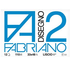 BLOCCO FABRIANO2 (33X48CM 12FG 110GR LISCIO COLLATO