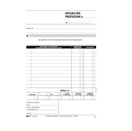 BLOCCO FATTURE PROFESSIONISTI 50/50 FOGLI AUTOR. 23X15 E5266A