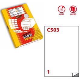 Poliestere adesivo C/503 bianco opaco 50fg A4 210x297mm (1et/fg laser Markin