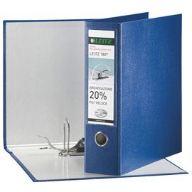 Registratore LEITZ 180 G65 blu dorso 8cm f.to protocollo LEITZ