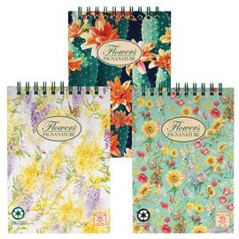 BLOCCO SPIRALE 5MM A5 80GR 50FG PIGNA NATURE FLOWERS