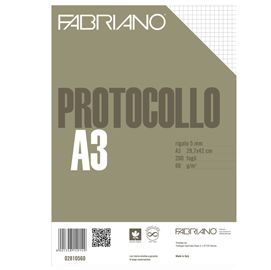 Protocollo 5mm 200fg 60gr f.to A3 chiuso (21x29,7cm Fabriano