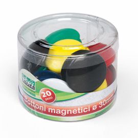 BARATTOLO 20 MAGNETI TONDI D 30MM COLORI ASS. ART.2141