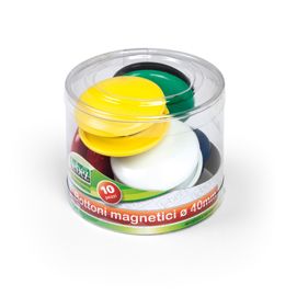 BARATTOLO 10 MAGNETI TONDI D 40MM COLORI ASS. ART.2142