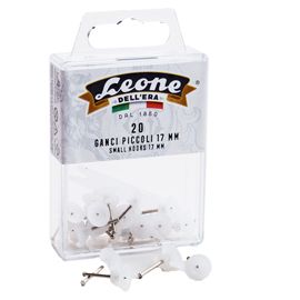 Scatola 20 ganci per quadri con spilli Leone 17mm