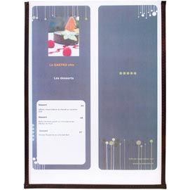 Set 3 Porta Menu' Crystal BR1 SINGOLO (per 2 FOGLI A4