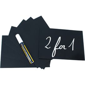 Set 10 TAG nere 15x21cm (A5 Securit