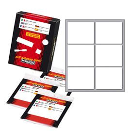 Etichetta adesiva bianca 56x46mm (10fogli x 6etichette Markin