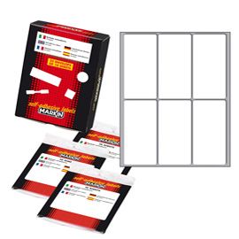 Etichetta adesiva bianca 73x37mm (10fogli x 6etichette Markin