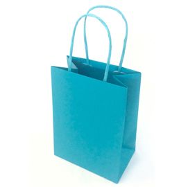 25 shoppers carta kraft 36x12x41cm twisted azzurro