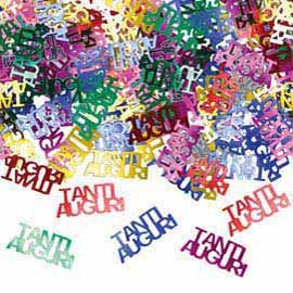 Busta 15gr coriandoli in plastica ''Tanti Auguri'' Big Party