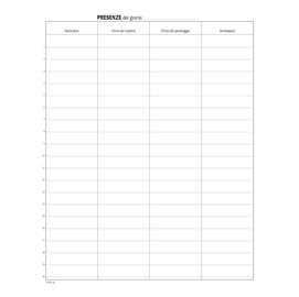 Registro Firme Presenza 49pag. 31x24,5cm DU133810000 Data Ufficio