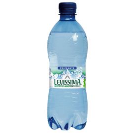 Acqua frizzante bottiglia PET 100 riciclabile 500ml Levissima