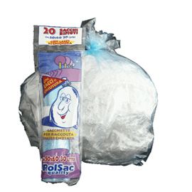 20 Sacchi azzurro trasp.50x60cm 30Lt 16mic Rolsac