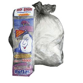 20 Sacchi grigio trasp.50x60cm 30Lt 16mic Rolsac