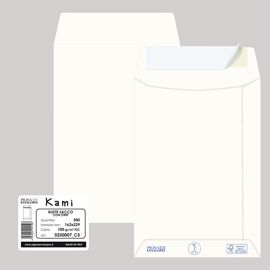 500 buste sacco KAMI STRIP bianca carta riciclata FSC® 162x229mm 100gr Pigna Env