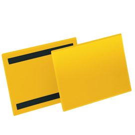 50 buste identificazione magnetiche 210x148mm (A5-ORIZ. art.1743 GialloDURABLE