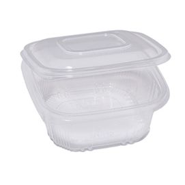 Pack 50 contenitori in PP coperchio incernierato 15,5x15,5cm H5,7cm QC1-750
