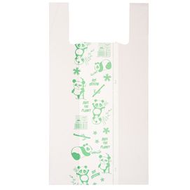 Scatola 500 Shoppers bianchi MAXI 18mic 30x60CM 9+9cm Mater-Bi