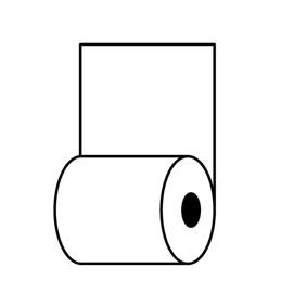 Rotolo carta termica BPA free 70gr neutra 59,5mmx85mt D90mm distr.self service