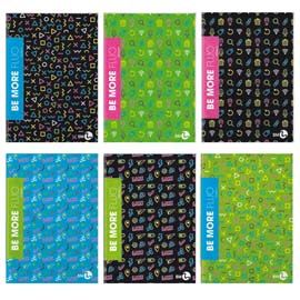 Maxiquaderno A4 36fg+2 100gr rigo di 1a Be More FLUO BM