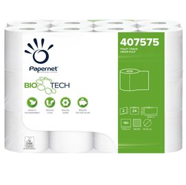 Pacco 24RT carta igienica classica 2veli 19,80mt 180 strappi Bio Tech Papernet