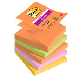 Cf. 5pz blocco 90foglietti Post-it® Super Sticky Z-Notes 76x76mm R330-5SS-BOOS