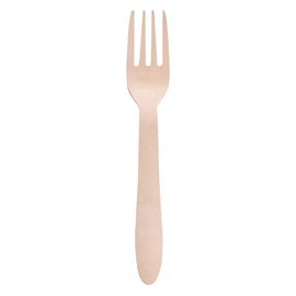100 Forchette monouso in legno 16,5cm Signor Bio
